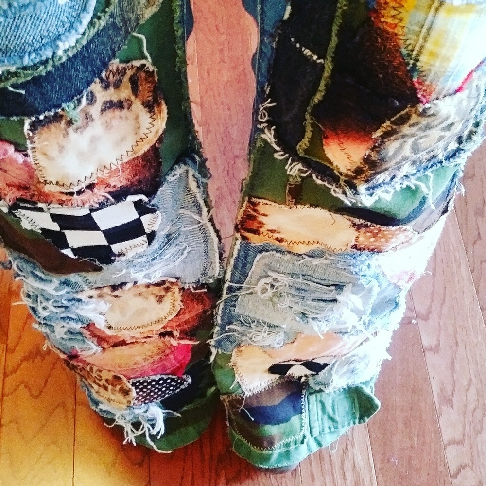 Custom Patchwork Jeans. All Sizes - image 2